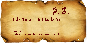 Hübner Bottyán névjegykártya
